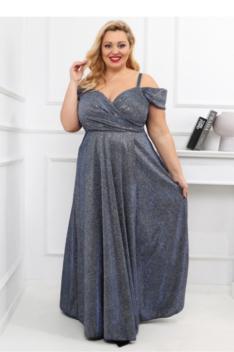 Sukienka Model Walentina Lux 001117. Disco Silver/Blue - With You Sukienka Model Walentina Lux 001117. Disco Silver/Blue - With You