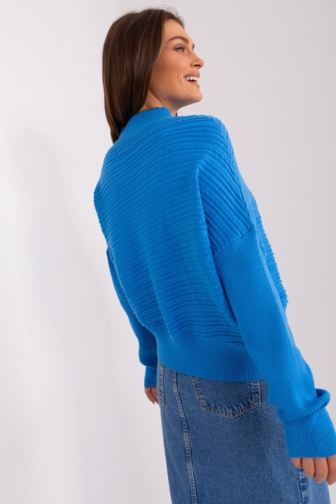 Sweter Damski Model AT-SW-2368.36X Blue - AT Sweter Damski Model AT-SW-2368.36X Blue - AT