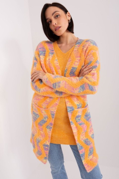 Sweter Kardigan Model AT-SW-234701.34 Orange - AT Sweter Kardigan Model AT-SW-234701.34 Orange - AT