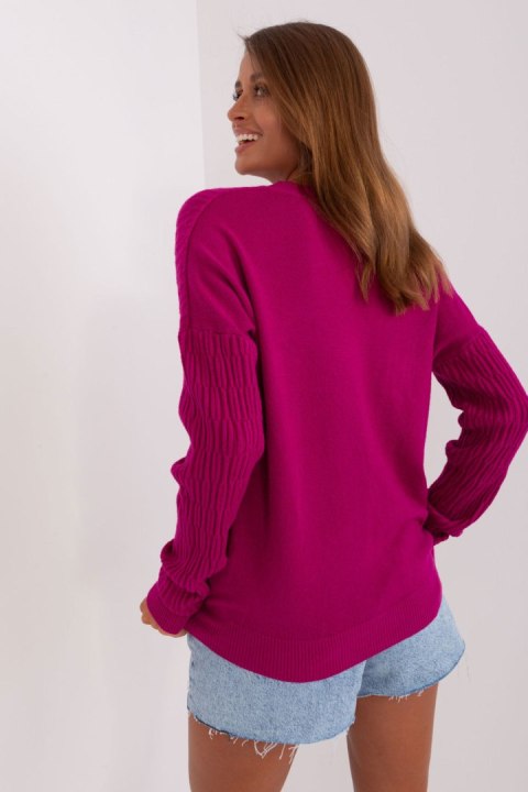 Sweter Damski Model AT-SW-2338.14P Violet - AT Sweter Damski Model AT-SW-2338.14P Violet - AT