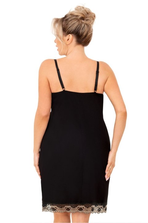 Koszulka nocna Koszula Nocna Model Hana II Plus Size Black - Donna Koszulka nocna Koszula Nocna Model Hana II Plus Size Black - Donna
