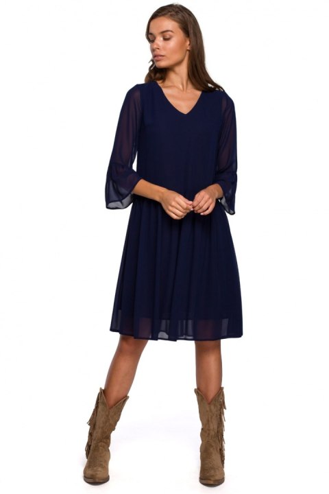Sukienka Model S236 Navy - Stylove Sukienka Model S236 Navy - Stylove