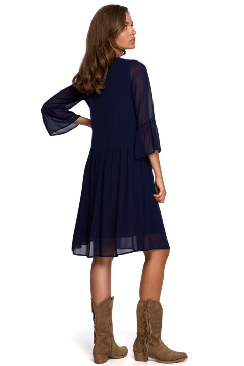 Sukienka Model S236 Navy - Stylove Sukienka Model S236 Navy - Stylove