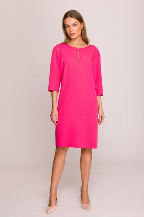 Sukienka Model S394 Pink - Stylove Sukienka Model S394 Pink - Stylove