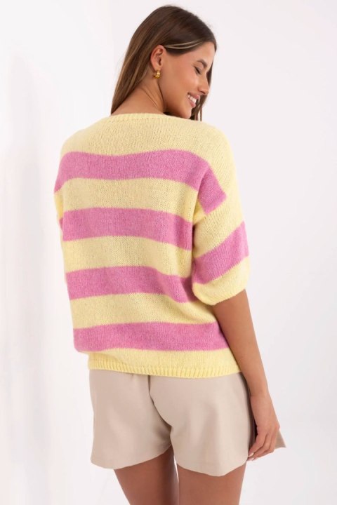 Sweter Damski Model MI-SW-2503.84 Yellow - Italy Moda Sweter Damski Model MI-SW-2503.84 Yellow - Italy Moda