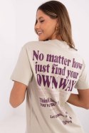 T-shirt Damski Model D12022AC02645G Beige - Sublevel