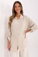 Koszula Damska Model MO-KS-9368.98 Beige - Italy Moda