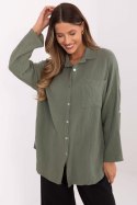 Koszula Damska Model MO-KS-9368.98 Khaki - Italy Moda