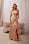 Sukienka damska elegancka maxi Model Inez BEZ SUK0461 Beige - Roco Fashion