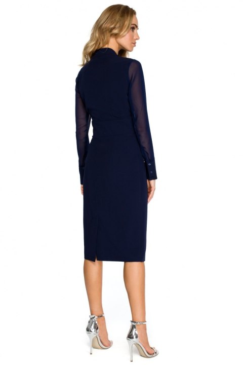 Sukienka Model S136 Navy - Stylove Sukienka Model S136 Navy - Stylove