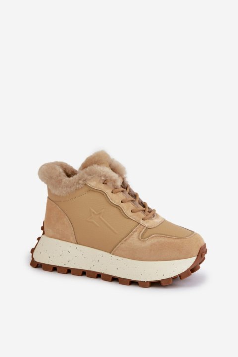 Buty Sportowe Sneakersy damskie Model Big Star OO274A330 Beige Buty Sportowe Sneakersy damskie Model Big Star OO274A330 Beige