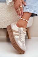 Buty Sportowe Sneakersy damskie Model Lesida 8912 Dark Beige - Step in style