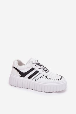 Buty Sportowe Sneakersy damskie Model Ofenale B0-158 White/Black - Step in style