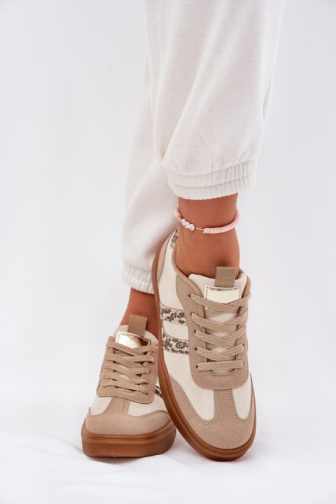 Buty Sportowe Sneakersy damskie Model Satylies 1W-N16 Panterka/Beige - Step in style Buty Sportowe Sneakersy damskie Model Satylies 1W-N16 Panterka/Beige - Step in style