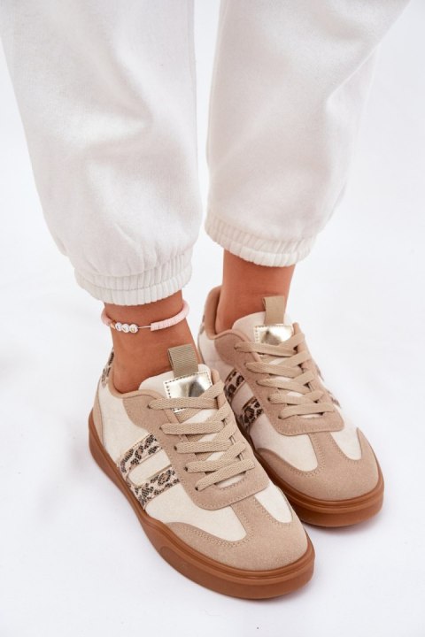 Buty Sportowe Sneakersy damskie Model Satylies 1W-N16 Panterka/Beige - Step in style Buty Sportowe Sneakersy damskie Model Satylies 1W-N16 Panterka/Beige - Step in style