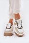 Buty Sportowe Sneakersy damskie Model Telanila PL360 Beige/Gold Wzór - Step in style