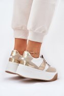 Buty Sportowe Sneakersy damskie Model Telanila PL360 Beige/Gold Wzór - Step in style