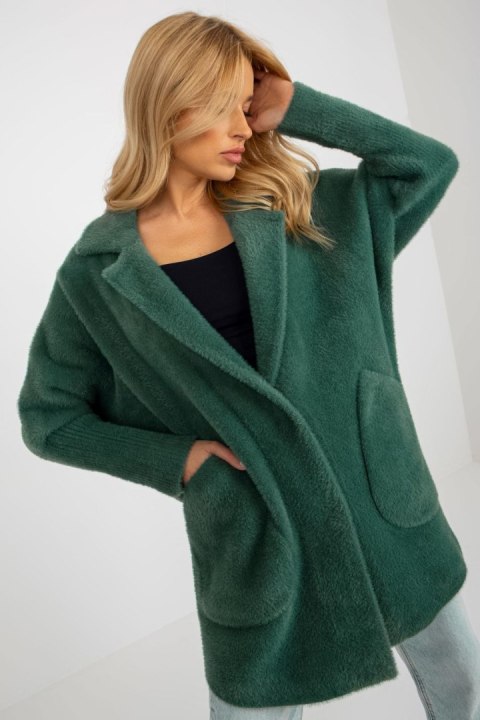 Płaszcz Damski Alpaka Model MBM-PL-1517.00P Dark Green - MBM