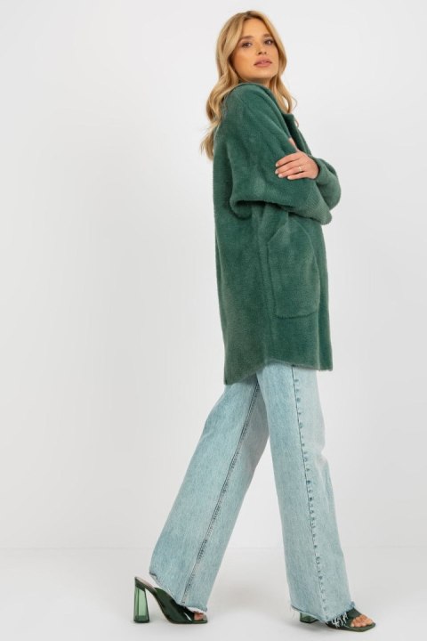 Płaszcz Damski Alpaka Model MBM-PL-1517.00P Dark Green - MBM Płaszcz Damski Alpaka Model MBM-PL-1517.00P Dark Green - MBM