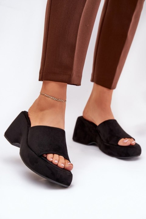 Klapki damskie Model Afisal 1763 Black - Step in style Klapki damskie Model Afisal 1763 Black - Step in style