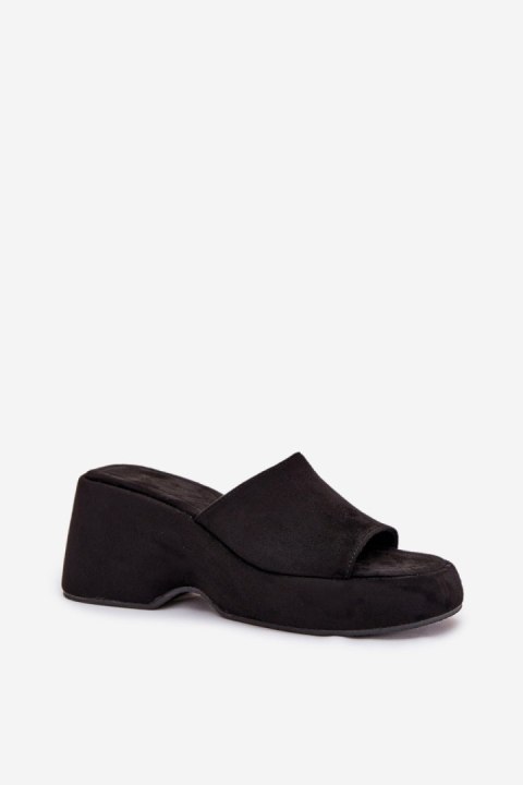 Klapki damskie Model Afisal 1763 Black - Step in style Klapki damskie Model Afisal 1763 Black - Step in style
