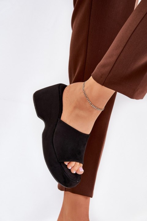 Klapki damskie Model Afisal 1763 Black - Step in style Klapki damskie Model Afisal 1763 Black - Step in style