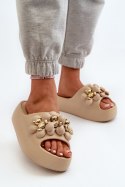 Klapki damskie Model Bremavia BG181 ciemny beżowy dark beige