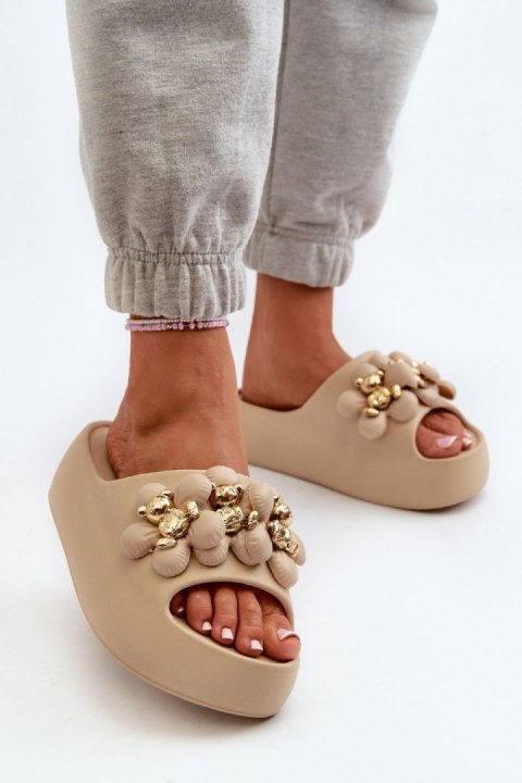 Klapki damskie Model Bremavia BG181 ciemny beżowy dark beige Klapki damskie Model Bremavia BG181 ciemny beżowy dark beige