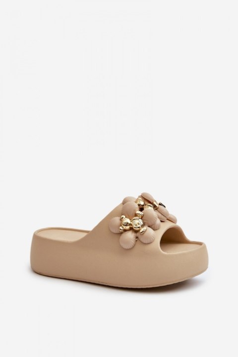 Klapki damskie Model Bremavia BG181 ciemny beżowy dark beige Klapki damskie Model Bremavia BG181 ciemny beżowy dark beige