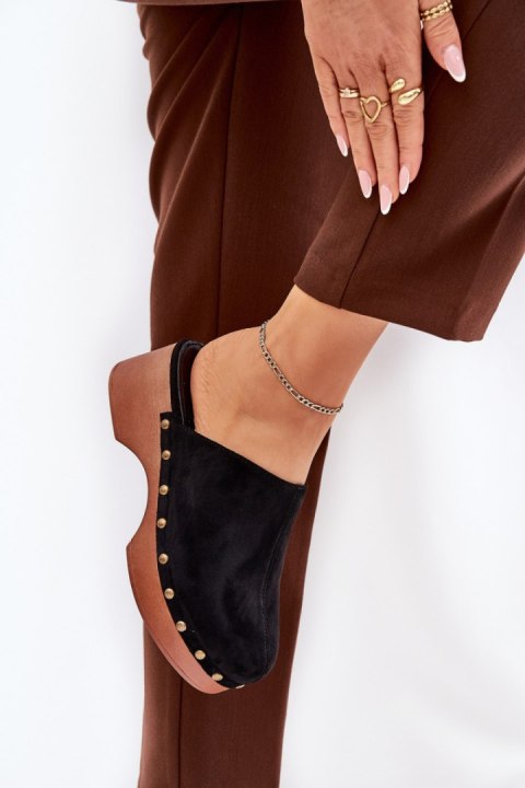 Klapki damskie Model Ellason 8065 Black - Step in style Klapki damskie Model Ellason 8065 Black - Step in style
