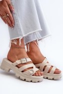 Klapki damskie Model Zaxy NN285042 Light Beige