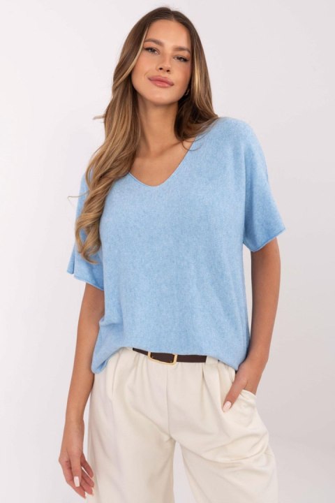Sweter Damski Model MO-SW-0702.36 Light Blue - Italy Moda Sweter Damski Model MO-SW-0702.36 Light Blue - Italy Moda