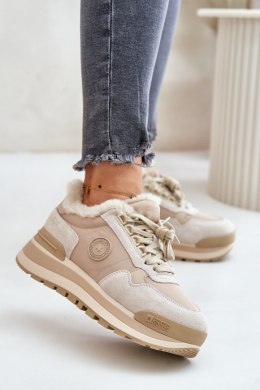 Buty Sportowe Sneakersy damskie Model Big Star OO274A214 Beżowe