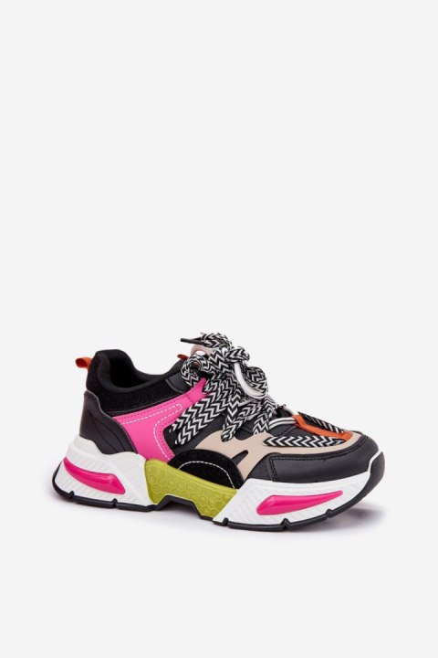 Buty Sportowe Sneakersy damskie Model Efobell 21-Q111 Black - Step in style Buty Sportowe Sneakersy damskie Model Efobell 21-Q111 Black - Step in style