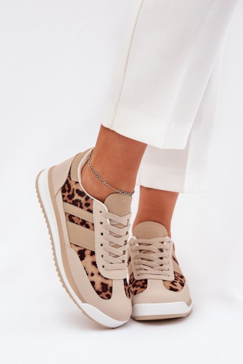 Buty Sportowe Sneakersy damskie Model Galabis BL579P Beige/Brown - Step in style Buty Sportowe Sneakersy damskie Model Galabis BL579P Beige/Brown - Step in style