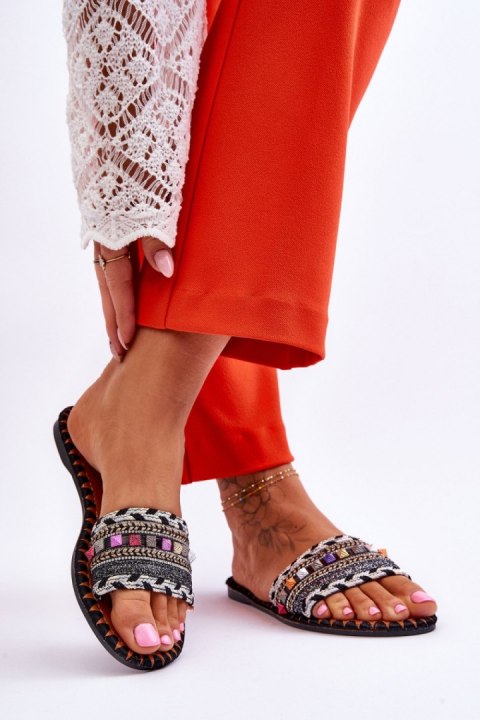 Klapki damskie Model Bellisa CK270P Black - Step in style Klapki damskie Model Bellisa CK270P Black - Step in style