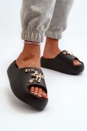 Klapki damskie Model Orchia BG177 czarne Black
