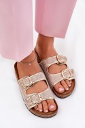 Klapki damskie Model Osoffe 666-31 Gold - Step in style