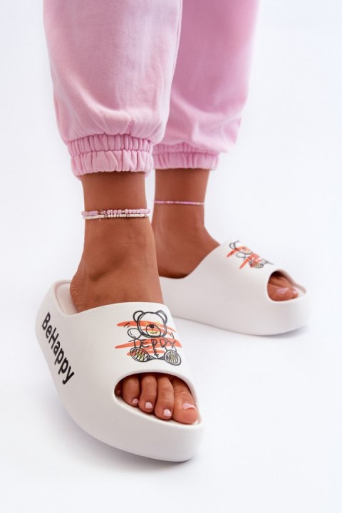 Klapki damskie Model Serefina BG175 White Klapki damskie Model Serefina BG175 White