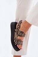 Sandały damskie Model Genorre MAN0888 Zebra Beige/Black