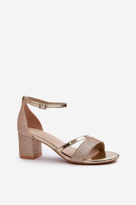 Sandały damskie Model Ploemis 20244 Gold - Step in style Sandały damskie Model Ploemis 20244 Gold - Step in style