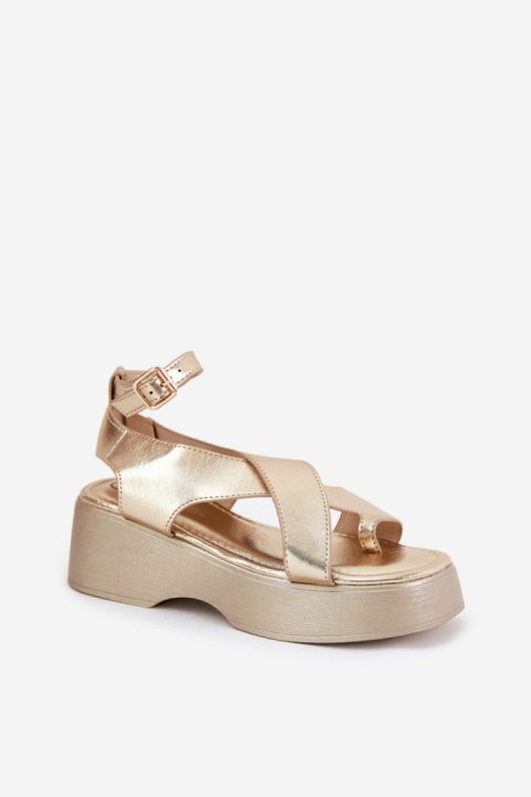Sandały damskie Model Tenzorus WS-001 Gold - Step in style Sandały damskie Model Tenzorus WS-001 Gold - Step in style