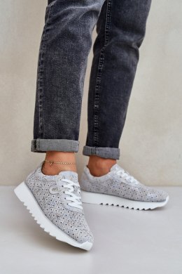 Buty Sportowe Sneakersy damskie Model DA LR51-635 Silver - Step in style