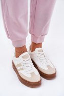Buty Sportowe Sneakersy damskie Model Ediriella 25SP26-9081 Beige/White
