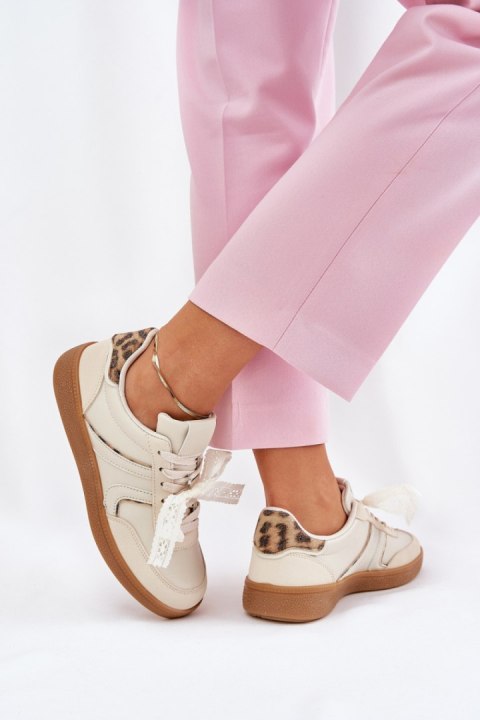 Buty Sportowe Sneakersy damskie Model Zielle 88227 Beige/Panterka Buty Sportowe Sneakersy damskie Model Zielle 88227 Beige/Panterka