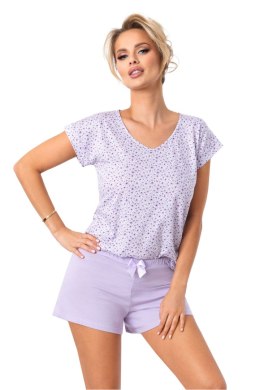 Piżama Damska Model Fiorella Shorts Liliowy - Donna