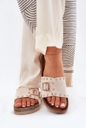 Klapki damskie Model Nusithia M550 Beige - Step in style
