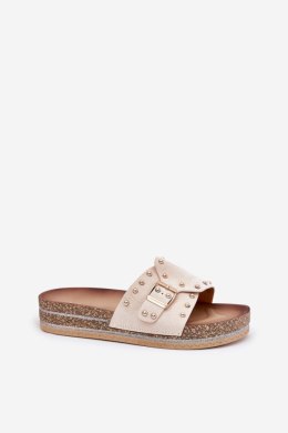 Klapki damskie Model Nusithia M550 Beige - Step in style