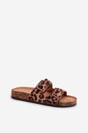 Klapki damskie Model Sercele THS-141 Brown Panterka