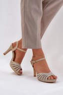 Sandały damskie Model DA MR1038-33 Gold - Step in style